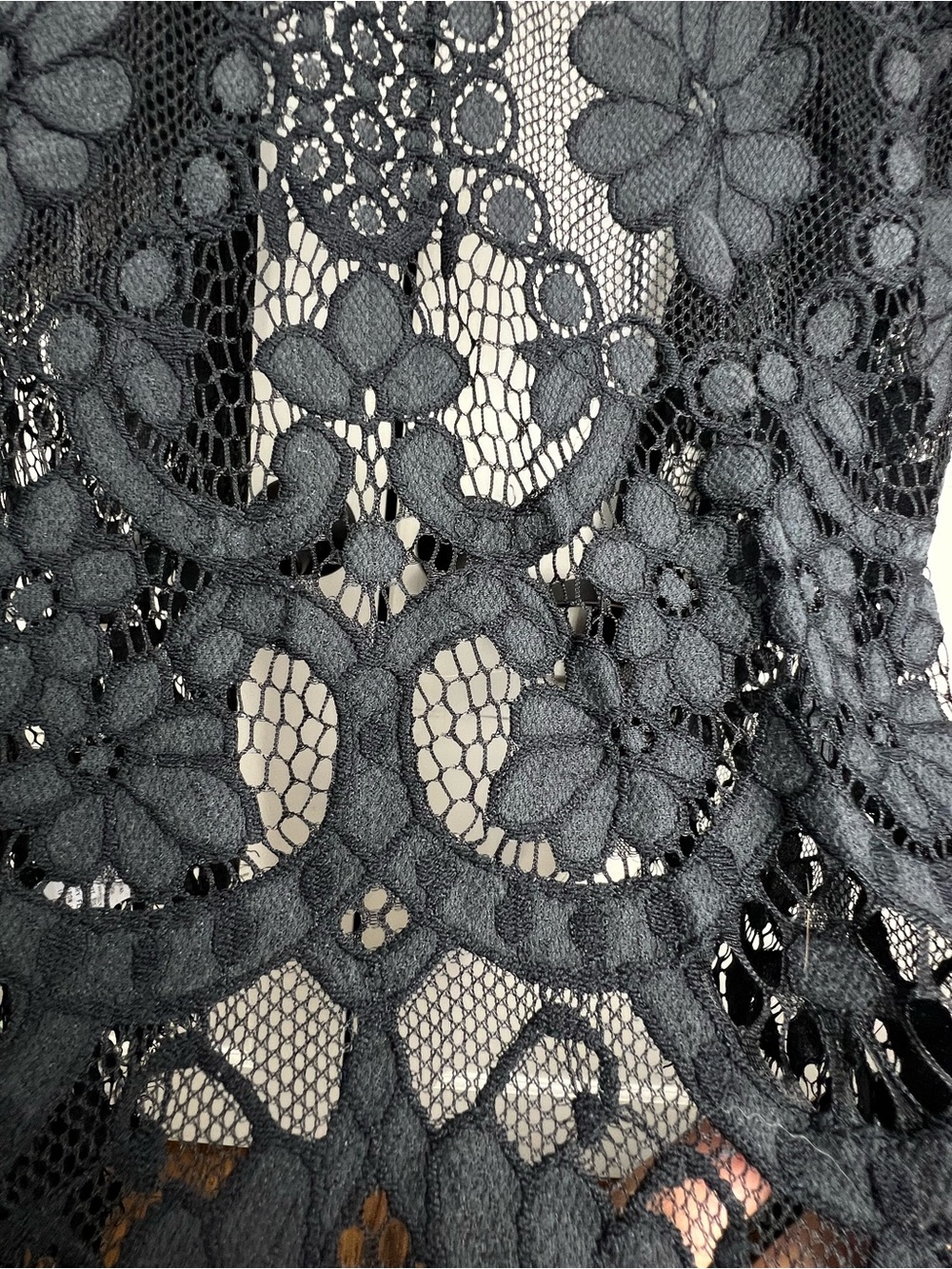 Siren Lily Lace Sheer Open Front Kimono/Cardigan 3/4 Sleeves Size 1X - Picture 5 of 8